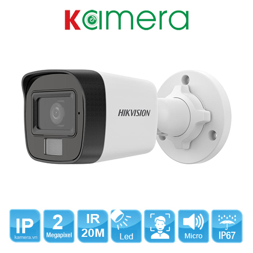 Camera IP 2MP HIKVISION thân trụ DS-2CD1021G2-LIU , bán cầu DS-2CD1121G2-LIU - Hàng chính hãng