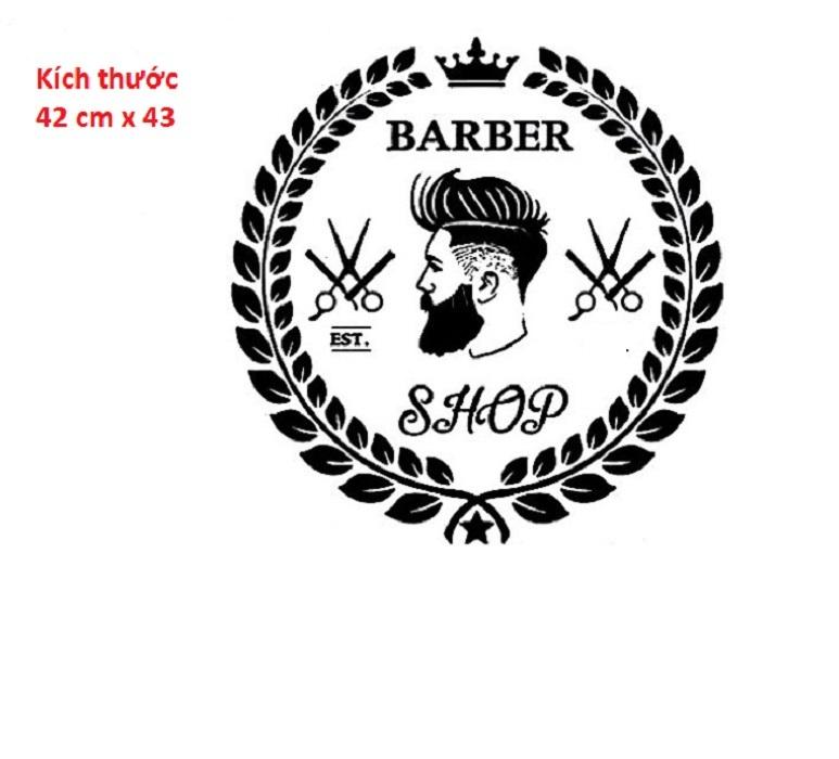 Decal dán kính/tường Barber Shop siêu chất