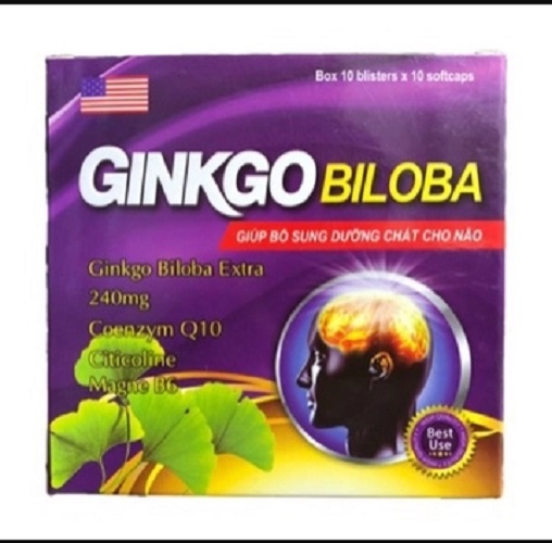 Hoạt huyết dưỡng não Ginkgo Biloba 240mg bổ não, tăng cường tuần hoàn máu hiệu quả hộp 100 viên