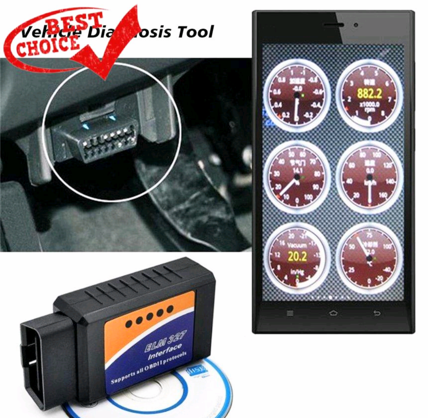 HỘP CHÍP BÁO LỖI XÓA LỖI CHUẨN ĐOÁN LỖI TRÊN XE HƠI ÔTÔ WIFI CẮM CỔNG OBD2 ELM327 TIỆN DỤNG HÀNG CHUẨN CHẤT LƯỢNG