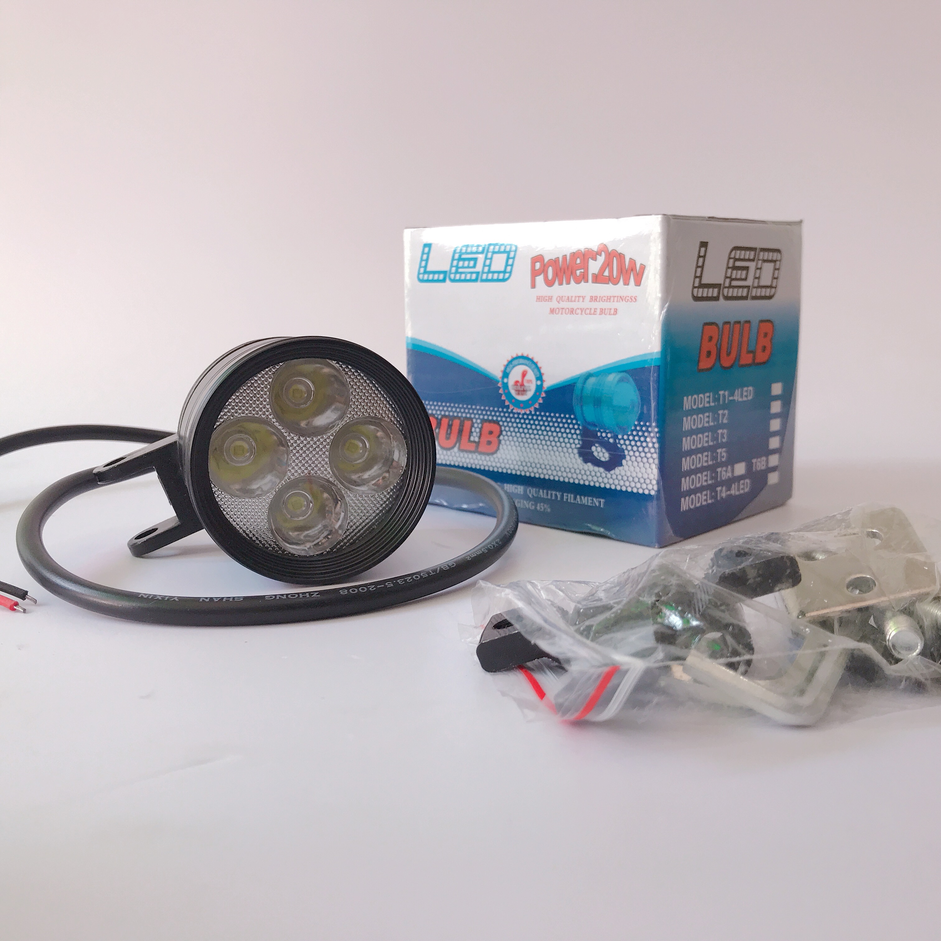 Combo 2 đèn trợ sáng siêu tiết kiệm điện LED BULD - 20W (Hàng chính hãng - đầy đủ phụ kiện lắp ráp)