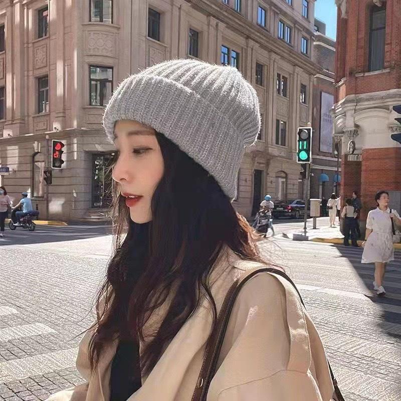 Mũ len BEANIE nam nữ bản to trùm đầu Camcamvintage nón len trơn oversize unisex phong cách ullzang