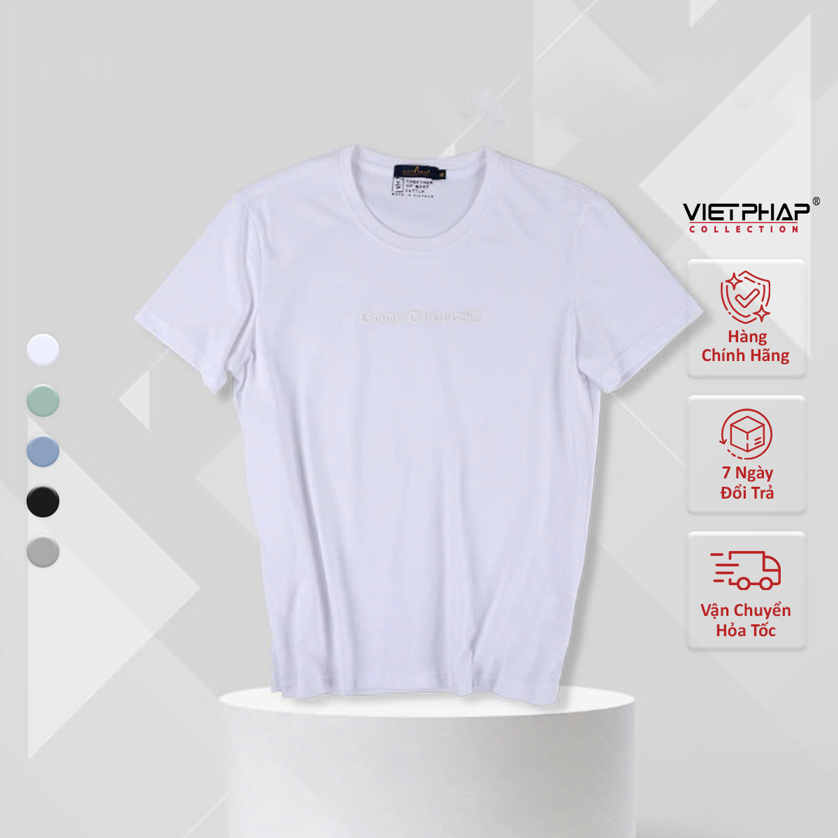 Áo Thun Nam VIỆT PHÁP - Chất liệu Cotton co dãn thấm hút mồ hồi tốt 7903