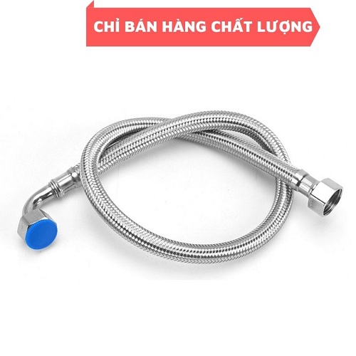 [HÀNG ĐẸP LOẠI 1]Dây cấp nước inox 304 đầu cong 90 độ cho không gian hẹp