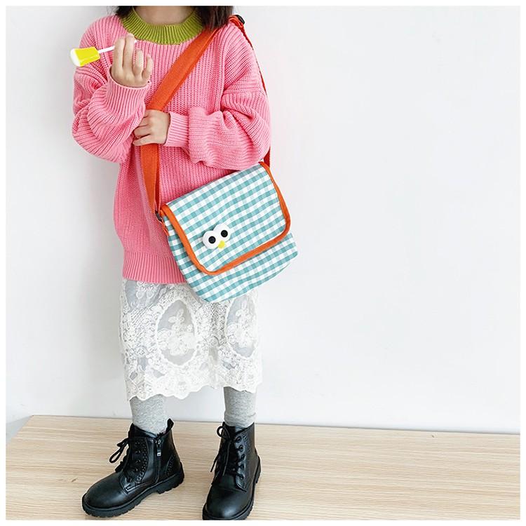 Túi xách thời trang trẻ em đeo chéo kiểu hàn quốc đi học, đi chơi màu xanh
