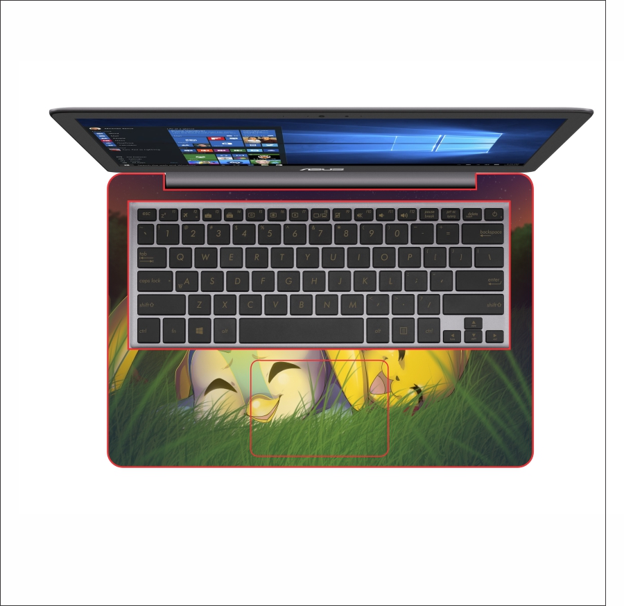 Miếng Dán Skin Decal Dành Cho Laptop - Pikachu 3 - Mã: 111118