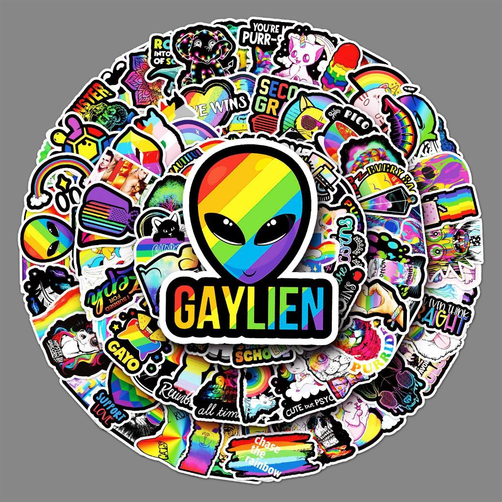 Sticker CẦU VÔNG LGBT hoạt hình cute trang trí mũ bảo hiểm,guitar,ukulele,điện thoại,sổ tay,laptop-mẫu S116