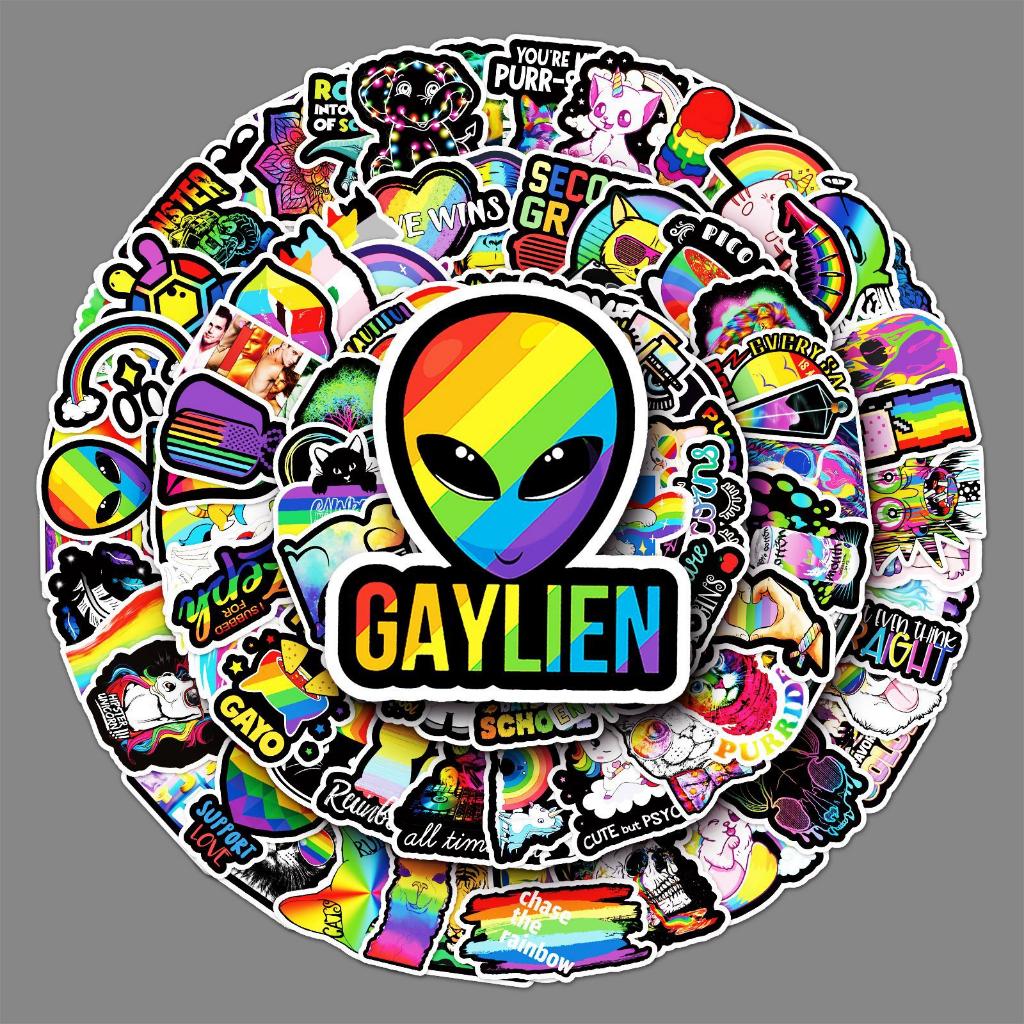 Sticker CẦU VÔNG LGBT hoạt hình cute trang trí mũ bảo hiểm,guitar,ukulele,điện thoại,sổ tay,laptop-mẫu S116