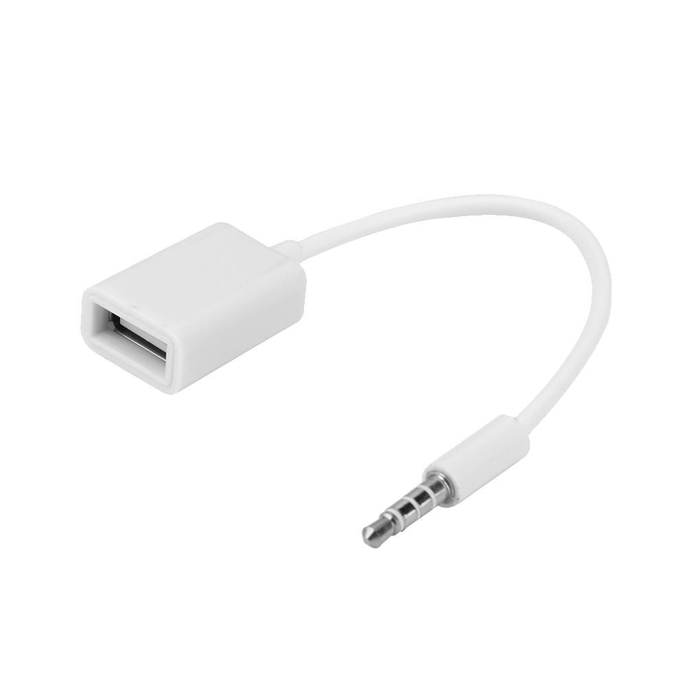 DÂY CHUYỂN JACK 3.5LY RA CỔNG USB CÁI DÙNG CHO XE HƠI - HÀNG NHẬP KHẨU