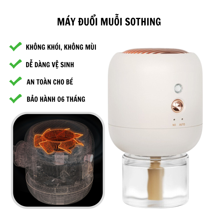 Máy đuổi muỗi Sothing dễ dàng vệ sinh, an toàn cho bé- Hàng chính hãng