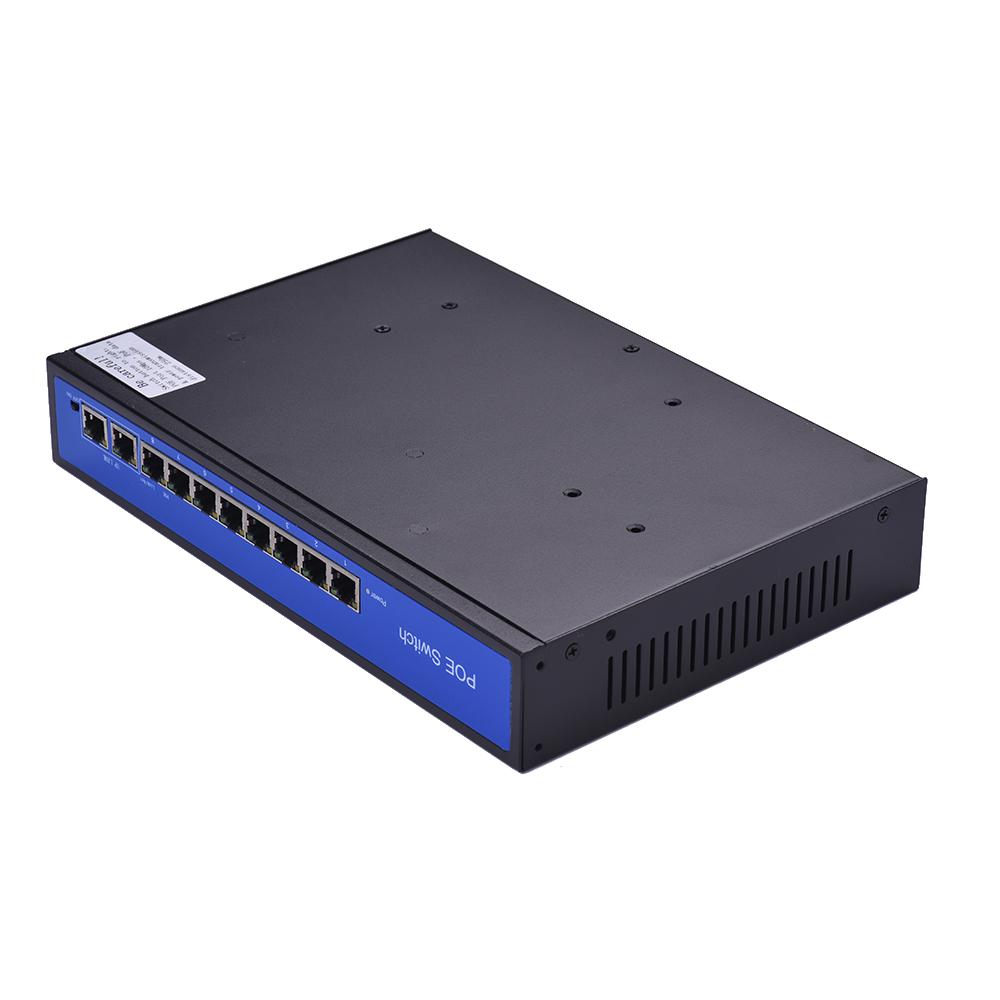 Chuyển nguồn 8 cổng Ethernet 8 + 2BZDN PoE trên 2.0Gbps qua Ethernet IEEE 802.3 48V 3A cho Máy ảnh AP