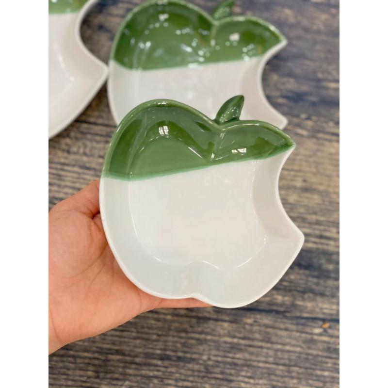 Đĩa táo sứ Bát Tràng