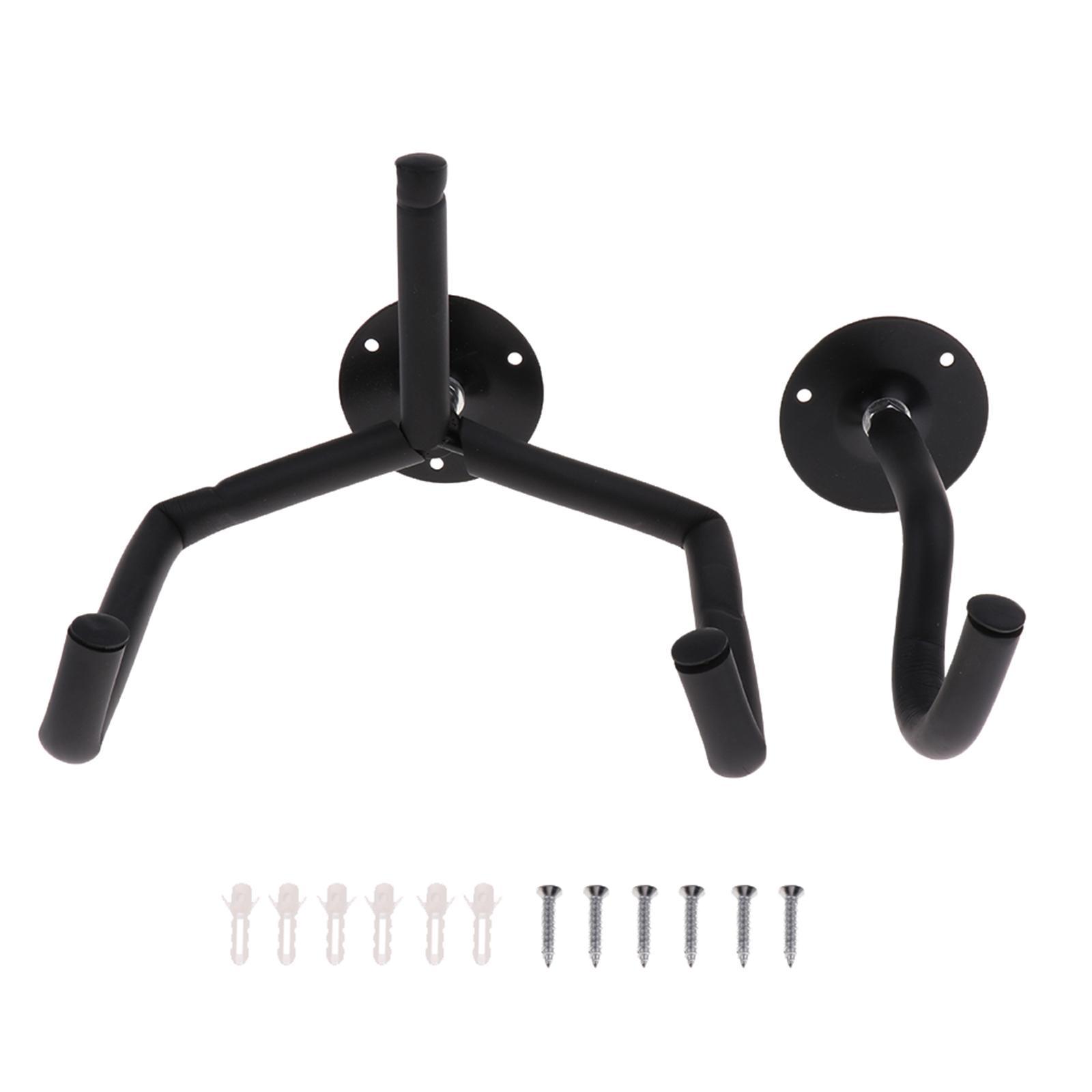 Metal Wall Mount Hanger Holder with Finger Picks for Guitars Bass