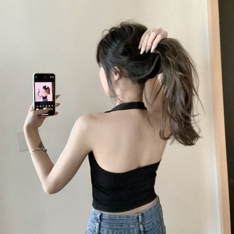 Áo bra yếm hở lưng, choàng dây qua cổ cá tính chipxinhxk