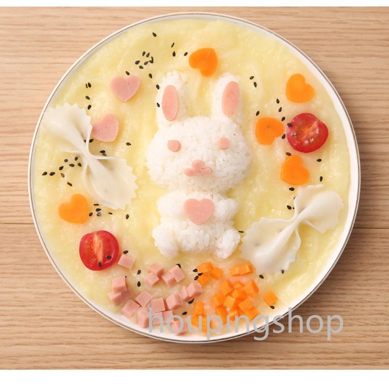 1 Set Khuôn Nhựa Làm Bánh Mì Hình Thỏ Sáng Tạo