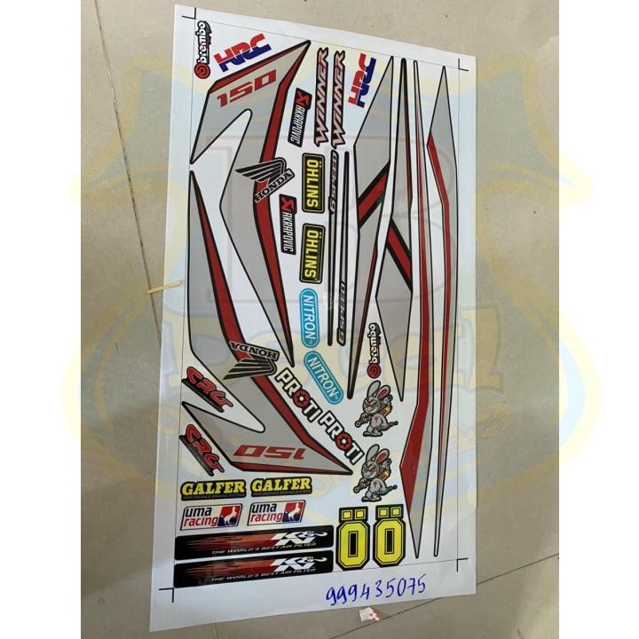 Tem rời dành cho xe winner v1 mẫu zin đỏ đen