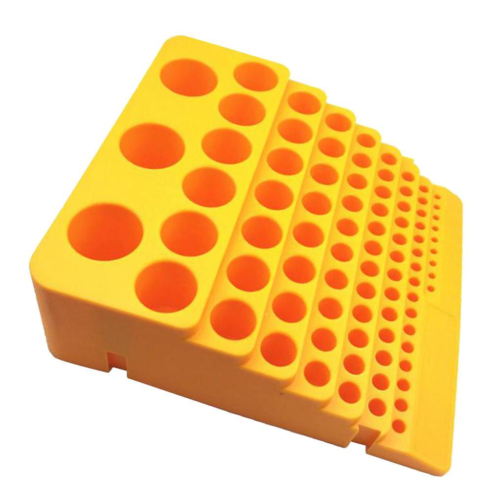 4pack Drill Bits Organizer Storage Box Hard Plastic Rotary Tool Rack 84 Hole