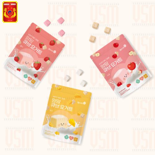 Sữa Chua Khô Vị Dâu Tây Momsmi Mommom Cube Yogurt Strawberry - Gói 16g