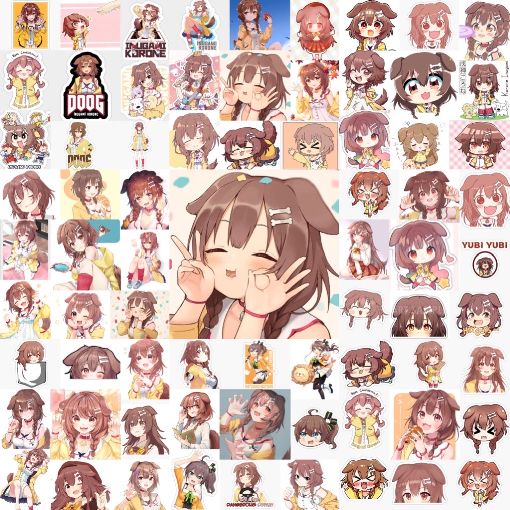 Ảnh Sticker Usada Pekora Hololive 30-60 cái ép lụa khác nhau/Hình dán Usada pekora Hololive