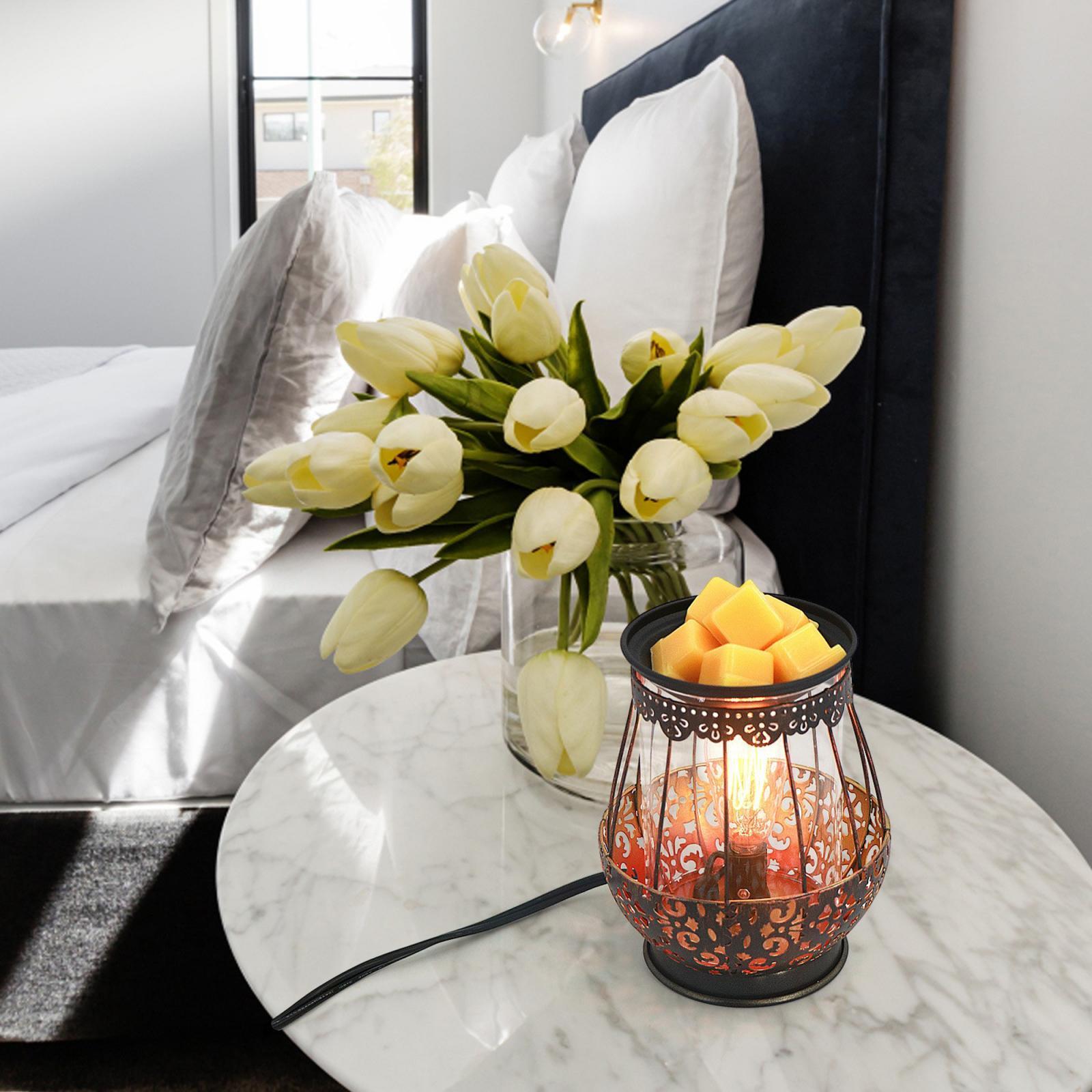 Electric Melt Warmer, Metal Candle Warmer Burner for Scented , Fragrance Warmer Melter with Bulb, Housewarming, Wedding, Birthday Gifts