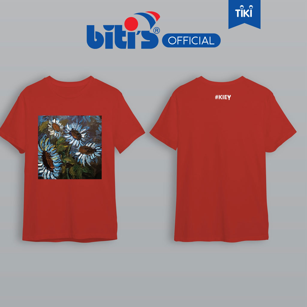 [BST đặc biệt BITI'S X KIEY] Áo Thun Cotton Biti's Kiey Unisex Sun Red T-Shirt (Limited) BOU000600DOO (Đỏ) - M 55-&gt;65kg