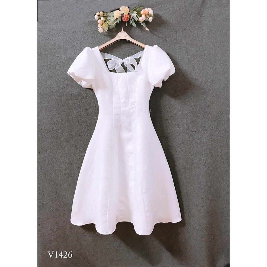 Váy trắng tay bồng V1426 - ĐẸP SHOP DVC