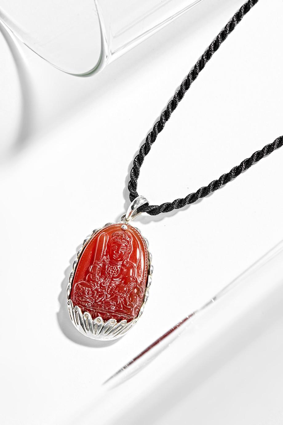 Mặt Dây Chuyền Phật Bản Mệnh Đá Mã Não Đỏ Mệnh Hỏa, Thổ - Ngọc Quý Gemstones