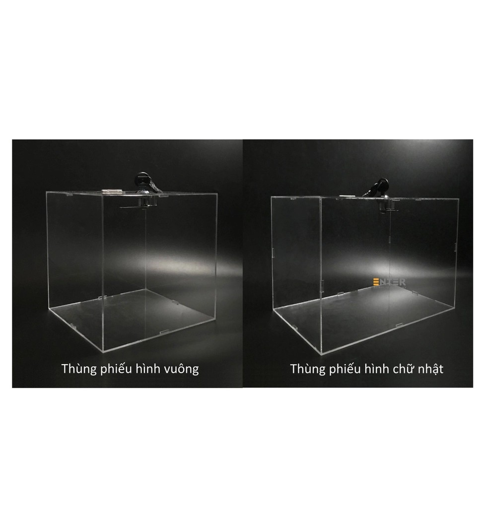 Thùng phiếu mica Enter H12 20x30x20cm 3mm