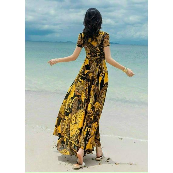 ĐẦM MAXI HỌA TIẾT DÁNG DÀI CAO CẤP