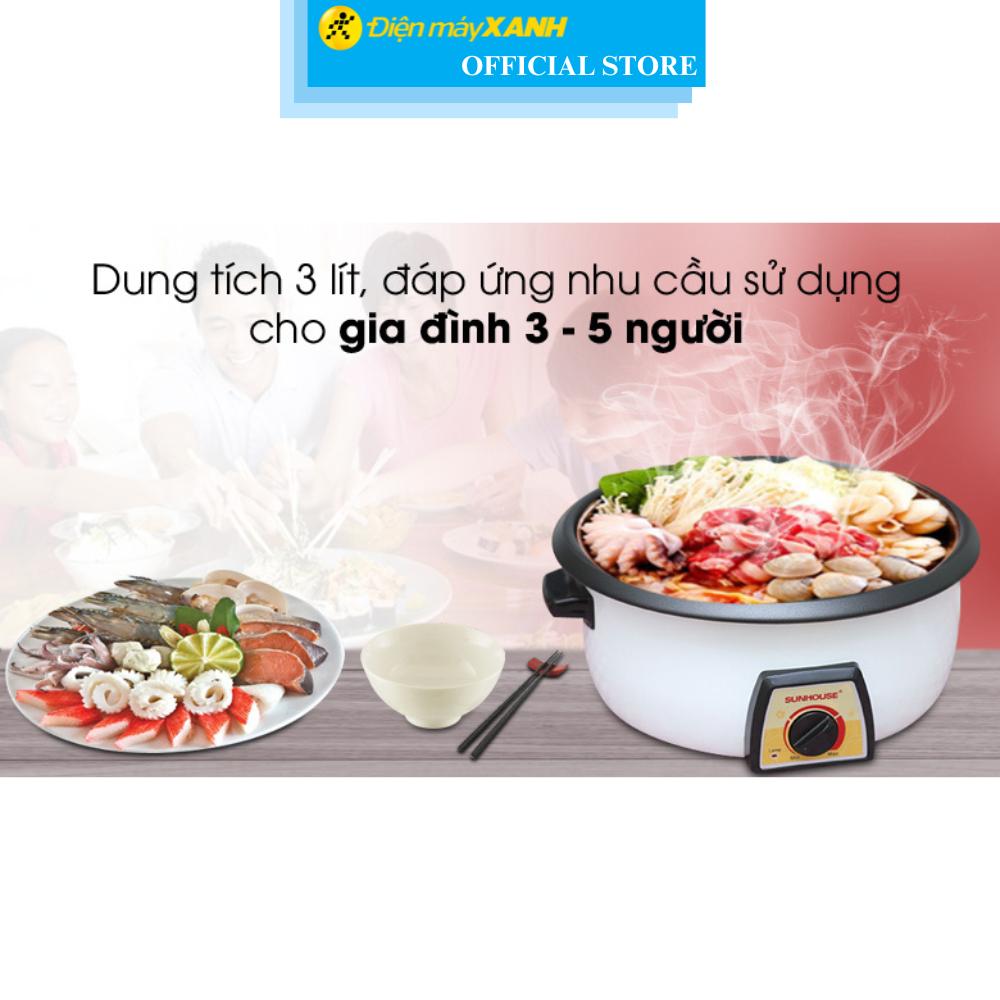 Nồi lẩu điện Sunhouse SHD 4521 3 lít - Hàng Chính Hãng