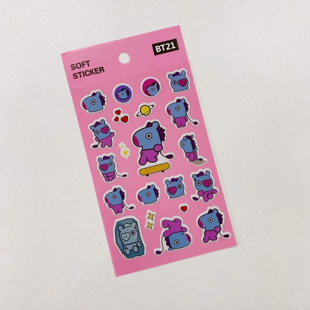 Tấm Sticker BT21 Dễ Thương - Hình Dán BTS