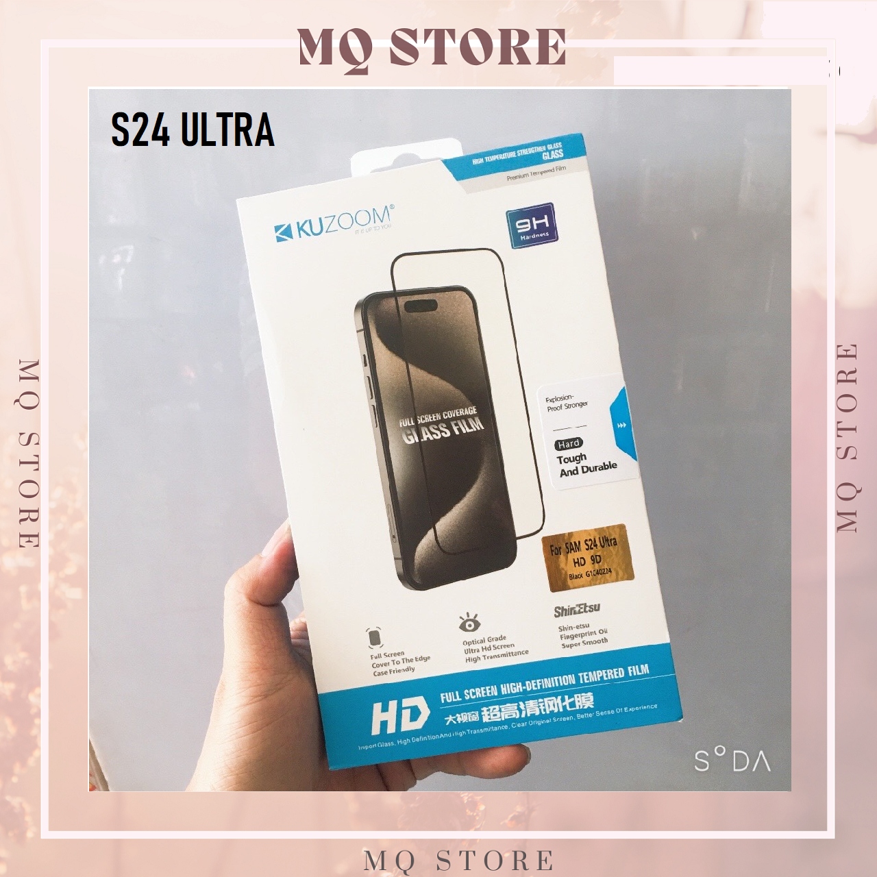 Kính Cường lực KUZOOM SS S25 Ultra - S24 Ultra - S24 Plus trong suốt full màn hình AKZ ( hàng chính hãng)
