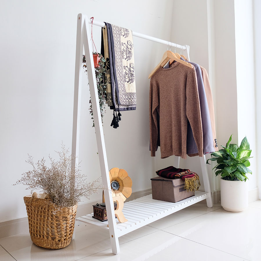 Giá Treo Quần Áo Gỗ 1 Tầng Size L A Hanger 1FL Nội Thất Kiểu Hàn BEYOURs - Đen