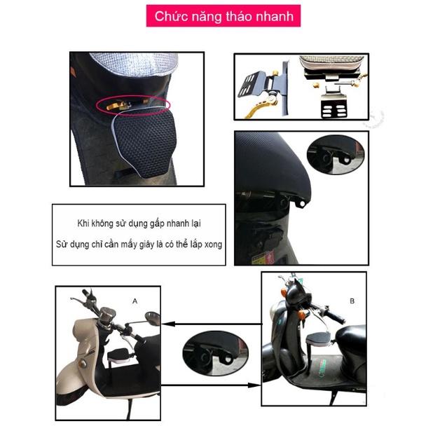 Ghế ngồi xe máy cho bé gấp gọn có tay vịn và rào bảo vệ 2 bên SafeKids - ghế gấp cho bé tay vịn