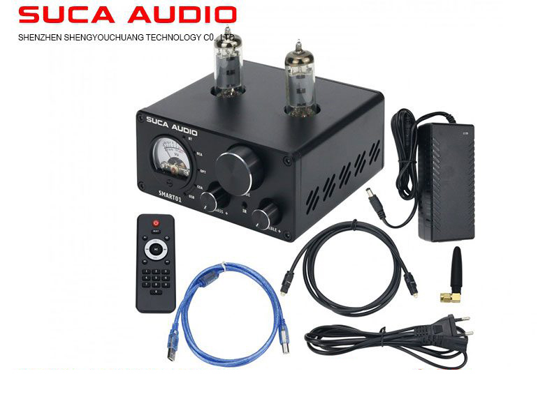 Amply Suca Audio Smart 01 -Tích hợp Giải mã âm thanh + Pre Đèn, công suất 100W/kênh - Hàng chính hãng