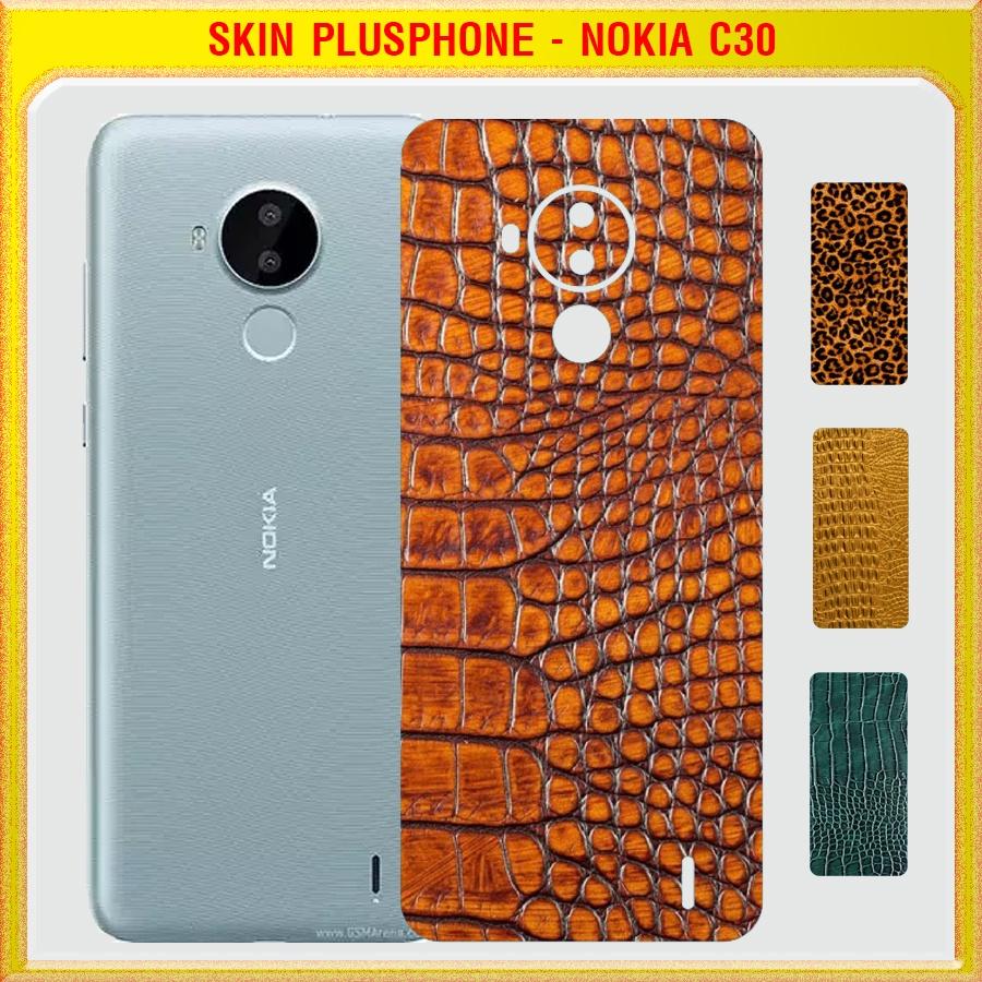 Dán Skin cho mặt sau Nokia C30 vân da cá sấu, da báo