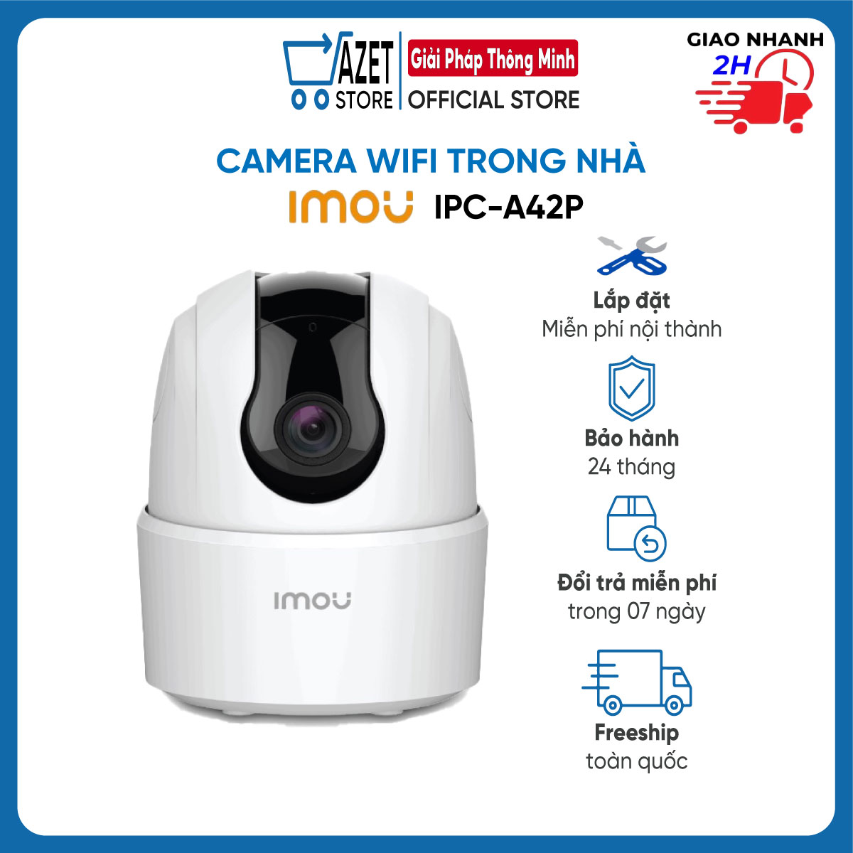 Camera ip wifi imou ranger A42P 4M Quad HD (2K ) A22EP | Full HD 1080P | phiên bản mới xoay 360 | hàng chính hãng | bảo hành 2 năm