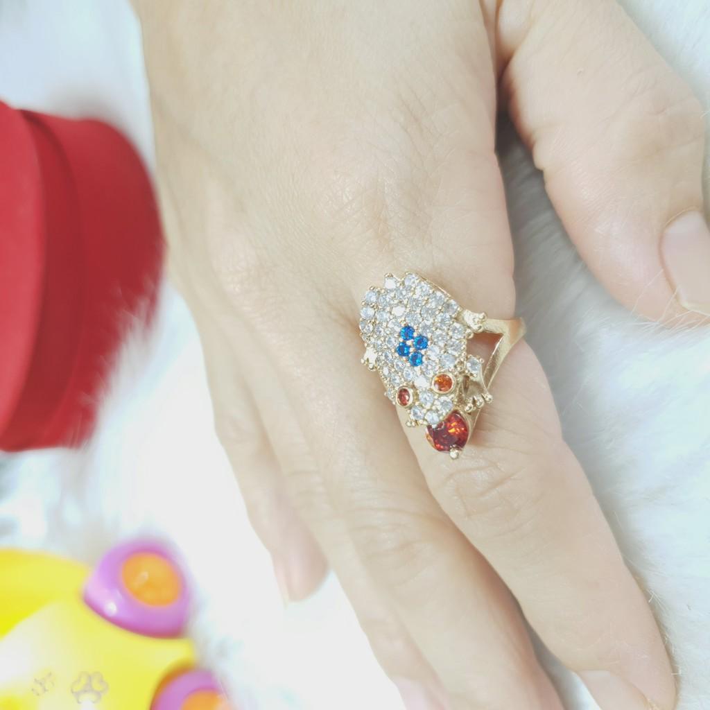 Nhẫn Con Cóc Phong Thủy Vàng Vonfram Cao Cấp- Dùng lâu dài tắm rửa thoải mái không phai màu