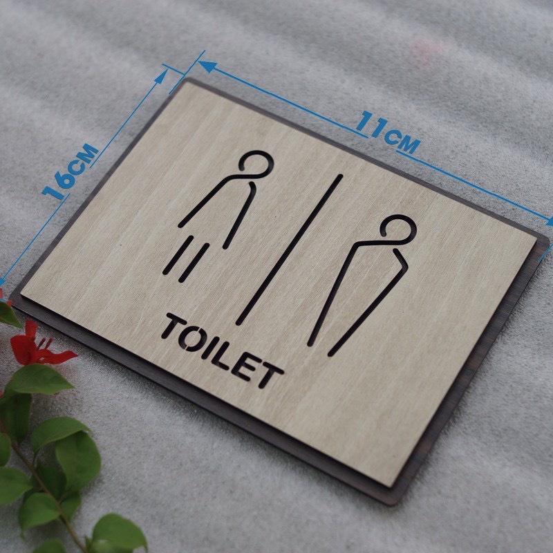 BẢNG GỖ WC TREO TƯỜNG NHÀ VỆ SINH CÓ 2 LỚP