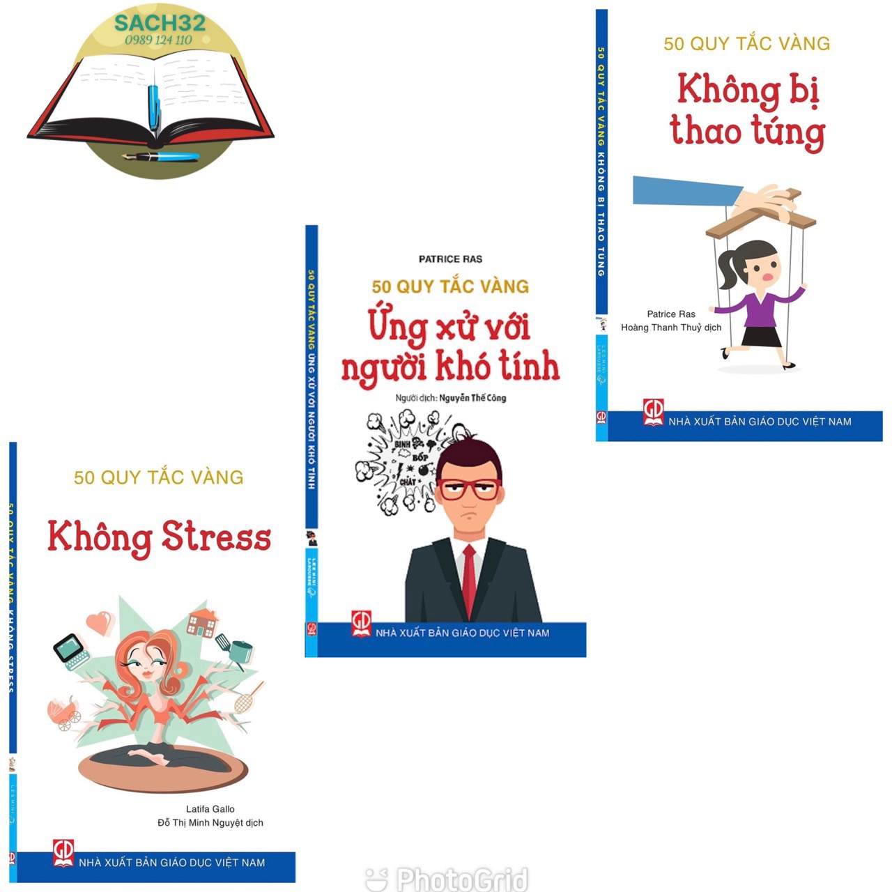 Combo 3 Cuốn 50 Quy Tắc Vàng Không Stress - Ứng Xử Với Người Khó Tính - Không Bị Thao Túng