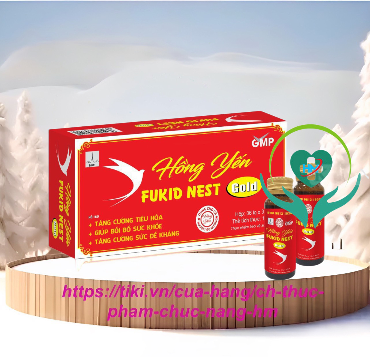 Lisse HỒNG YẾN FUKID NEST- Hộp 6 lọ x 30 ml - Bồi bổ cơ thể và khí huyết ,tăng cường sức khỏe