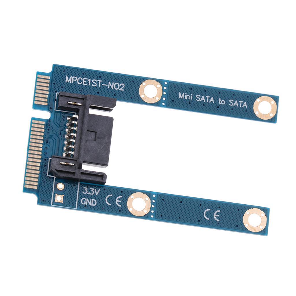 MSATA to 7Pin SATA Hard Drive Converter Card Adapter Riser Board for Laptop