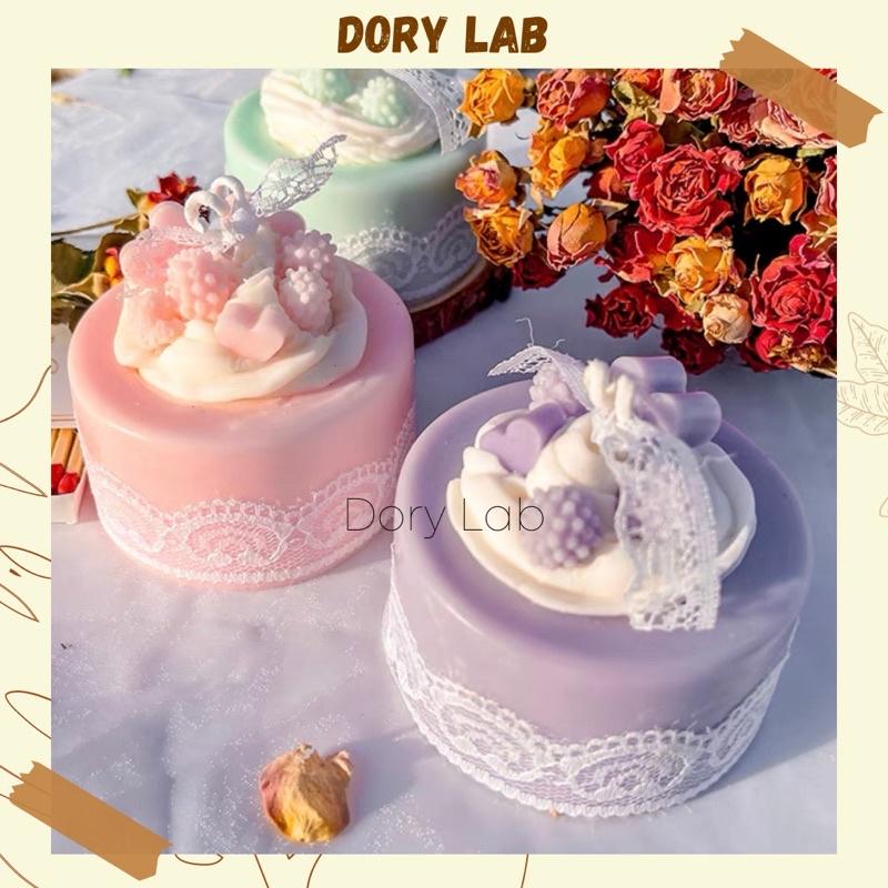 Nến Thơm Tạo Hình Bánh Kem Màu Pátel Handmade - Dory Lab