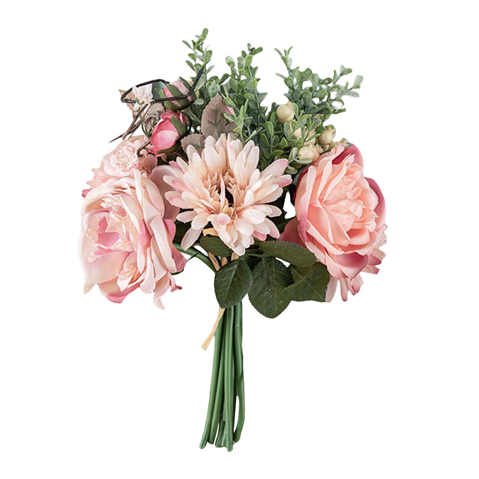 Artificial Flowers Bouquet Wedding Flowers for Centerpieces Desktop Garden