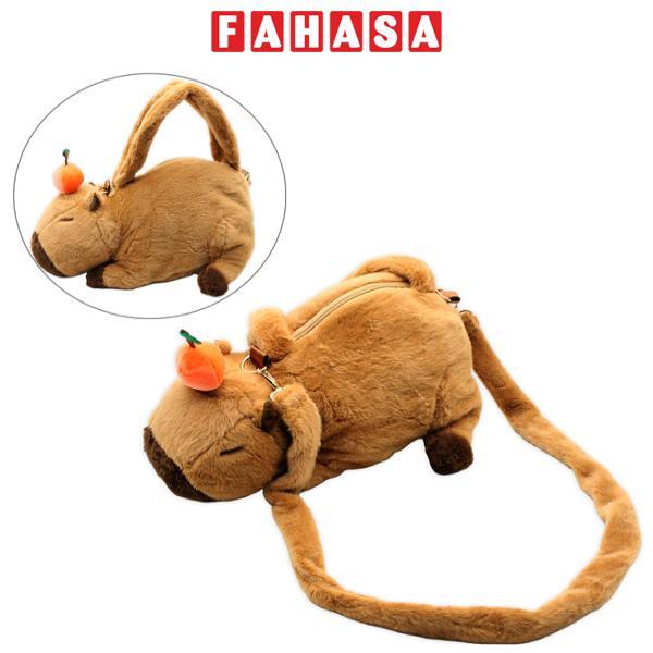 Túi Vải Hình Capybara - WanLongDa 70-3 - Màu Nâu