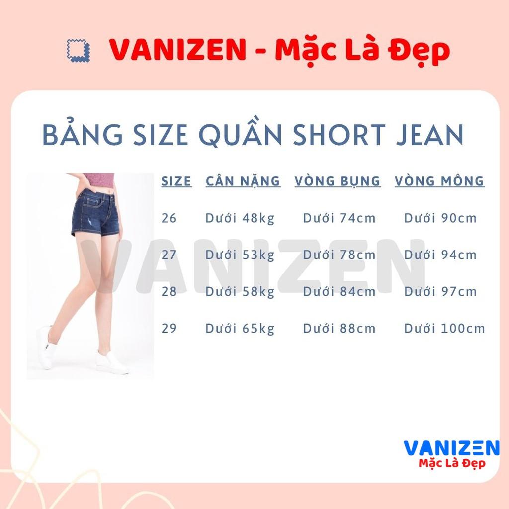 Quần short jean nữ ngắn đẹp lưng cao mã 426 VANIZEN