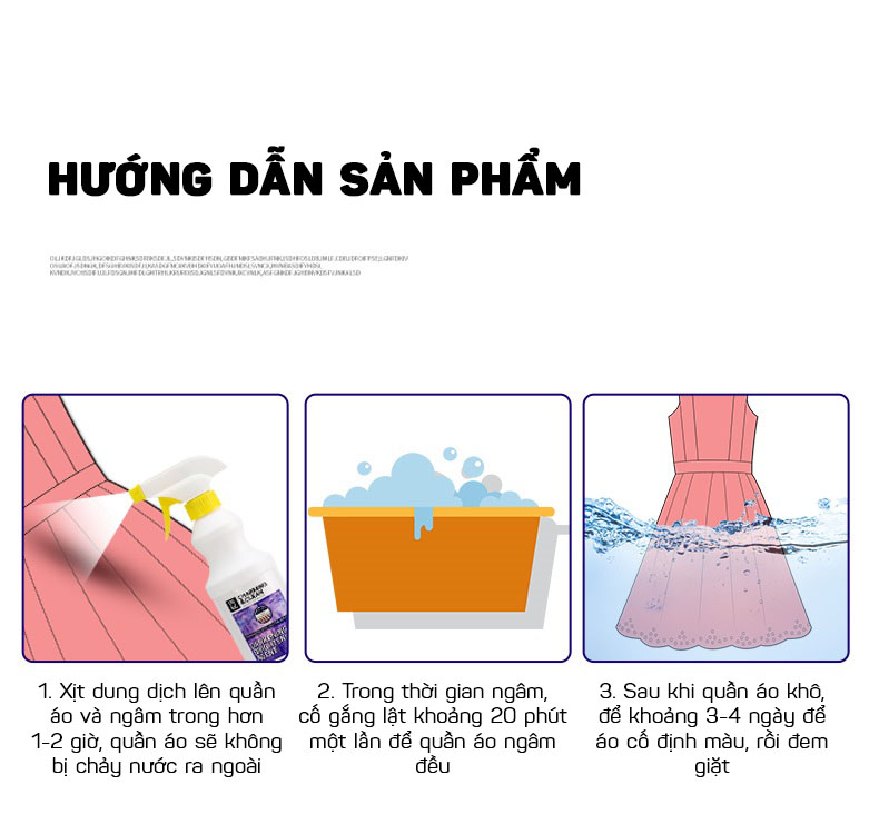 Dung Dịch Phục Hồi Và Chống Phai Màu Quần Áo Cao Cấp 500ML