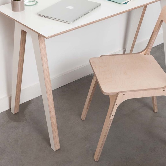 Slim Chair, Ghế một người ngồi kiểu đơn giản, Phong cách Bắc Âu, 76x41x51cm