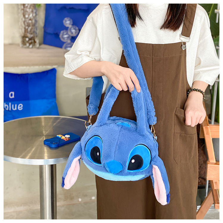 Túi Gấu Bông Gòn Size Lớn, Túi Xách Tay Đeo Chéo STICK Dây Nhung