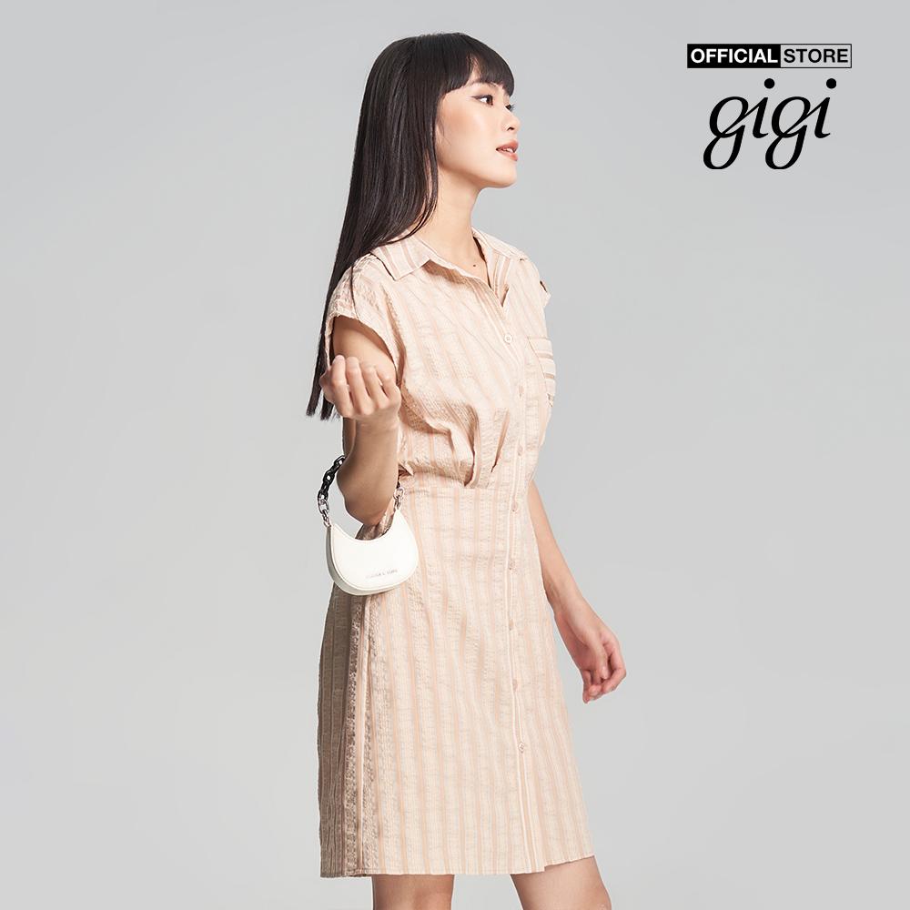 GIGI - Đầm sơ mi tay ngắn năng động G2107D231120-12